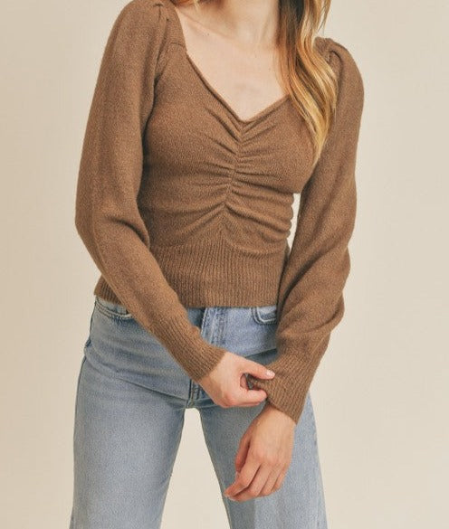 Ruched Lurex Sweater