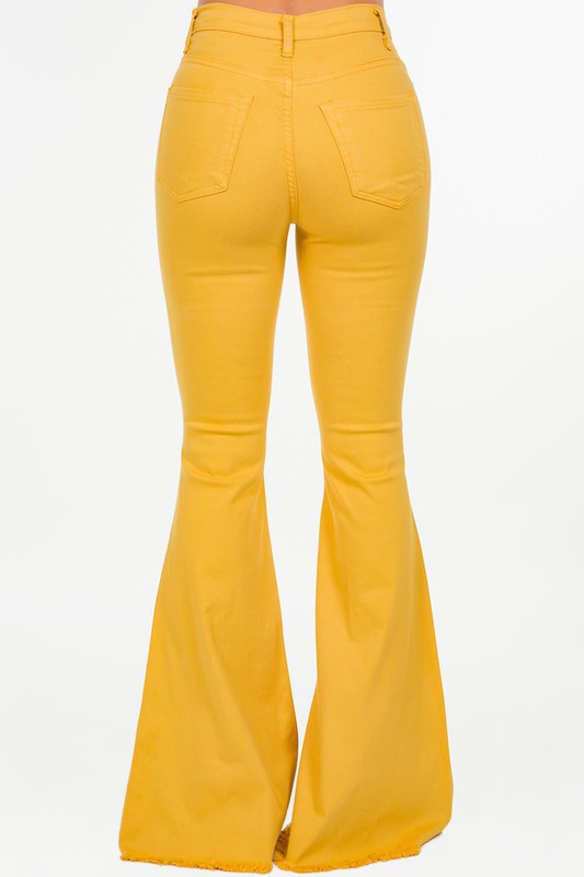 BELLE BOTTOM JEAN MUSTARD