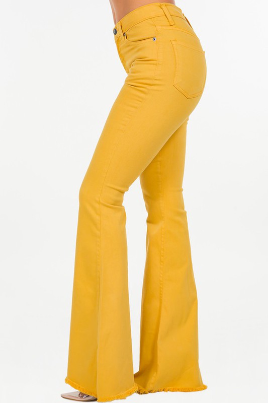 BELLE BOTTOM JEAN MUSTARD