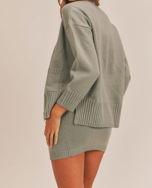 COZY SET OLIVE (CAMI/SKIRT/CARDIGAN)