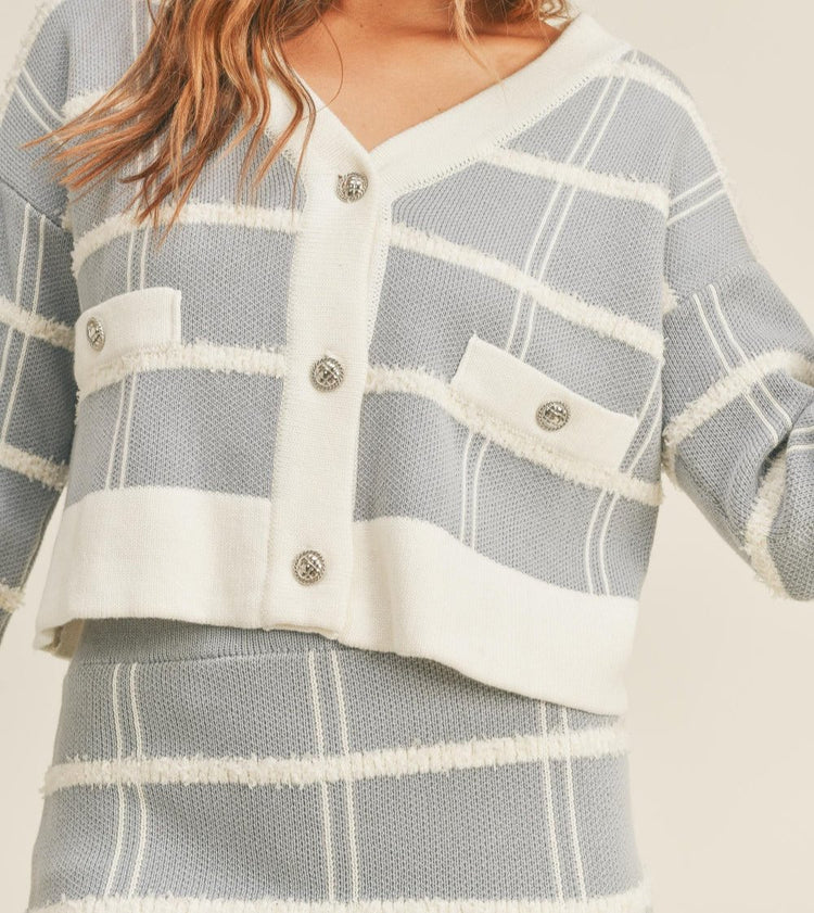 TEA TIME SET (PLAID CARDIGAN/SKIRT)