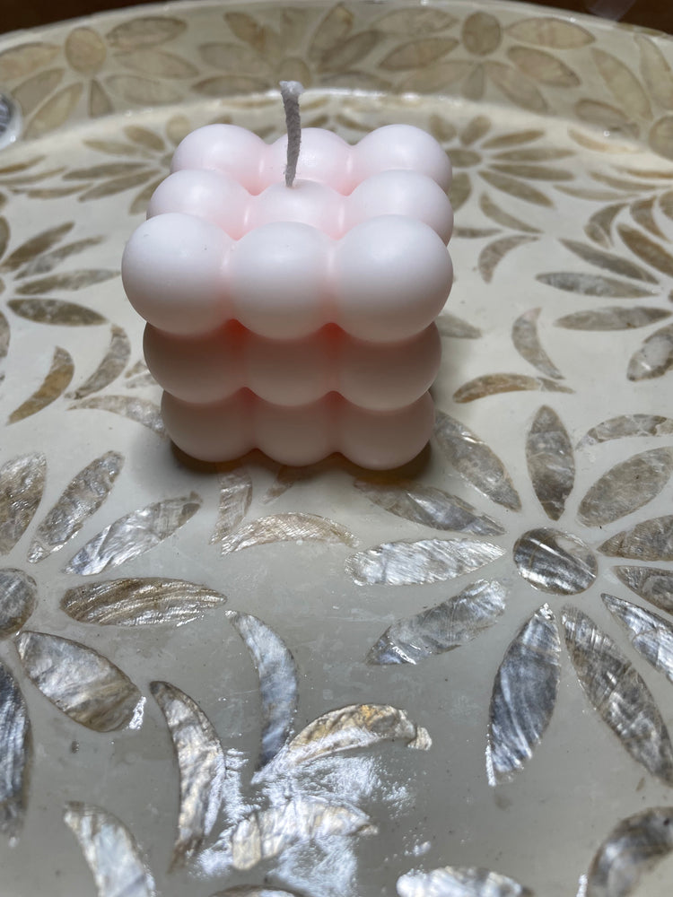BUBBLE CANDLE- LIGHTLY SCENTED (SOY/PARAFFIN WAX)