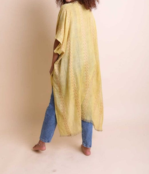 SUNSET WOVEN KIMONO