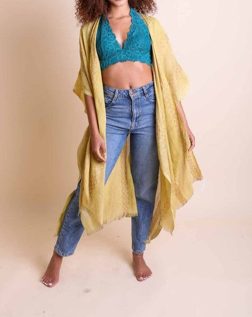 SUNSET WOVEN KIMONO