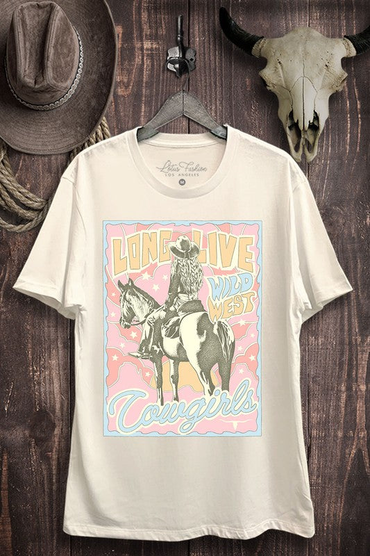 LONG LIVE COWGIRLS GRAPHIC TEE (S-XL)