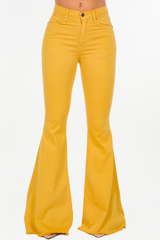 BELLE BOTTOM JEAN MUSTARD