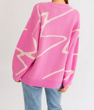 ABSTRACT PATTERN OVERSIZED SWEATER