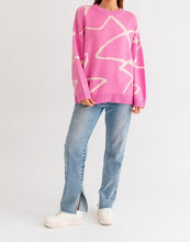 ABSTRACT PATTERN OVERSIZED SWEATER