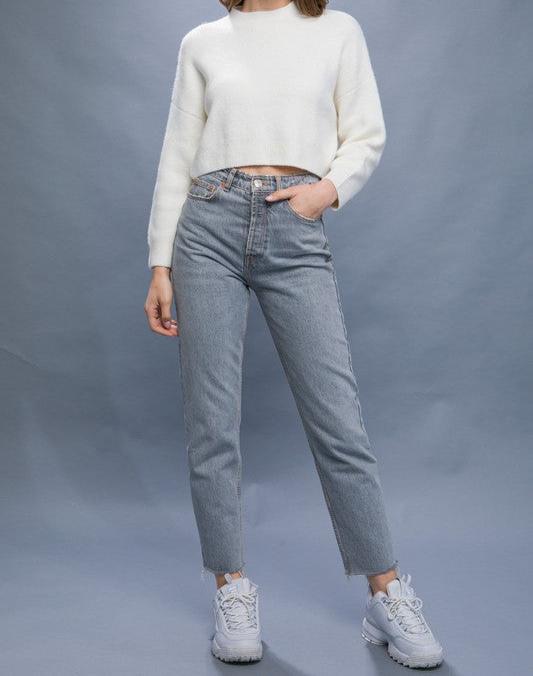 WOOL CROPPED SWEATER