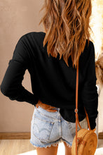 HALF BUTTON DROP SHOULDER LONG SLEEVE