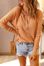 HALF BUTTON DROP SHOULDER LONG SLEEVE