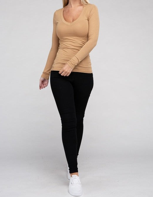 SOLID COLORS LONG SLEEVE T-SHIRT