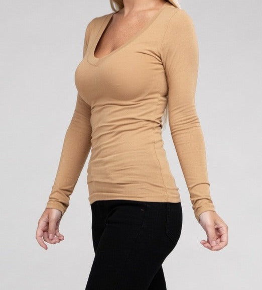 SOLID COLORS LONG SLEEVE T-SHIRT