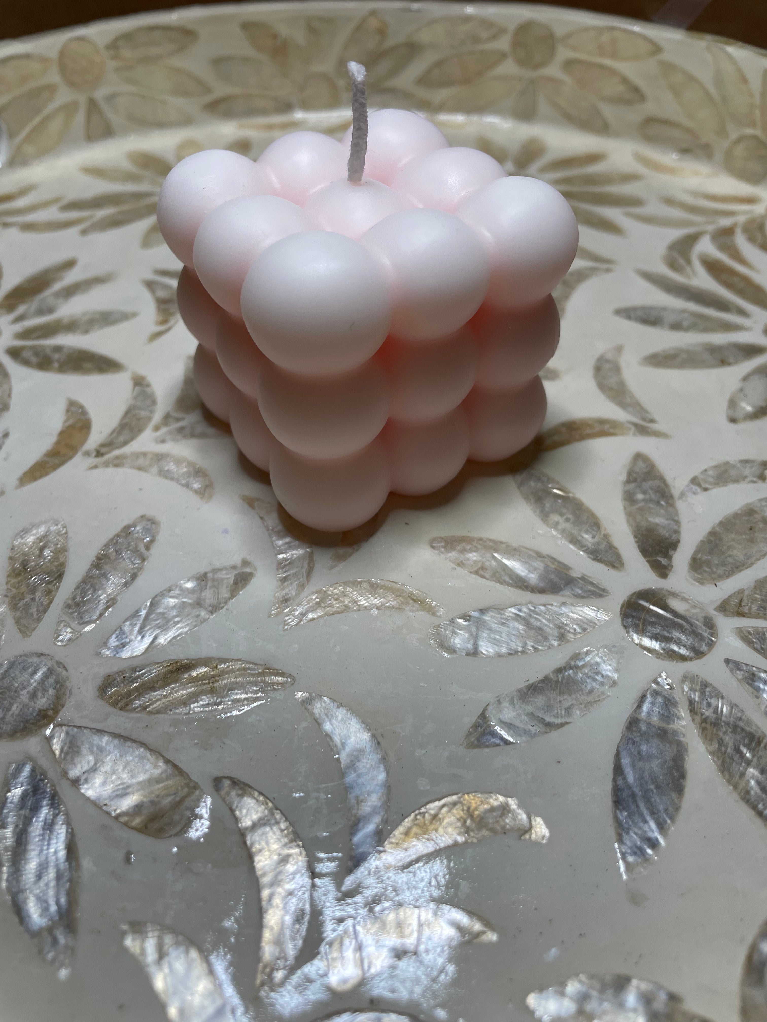 BUBBLE CANDLE- LIGHTLY SCENTED (SOY/PARAFFIN WAX)