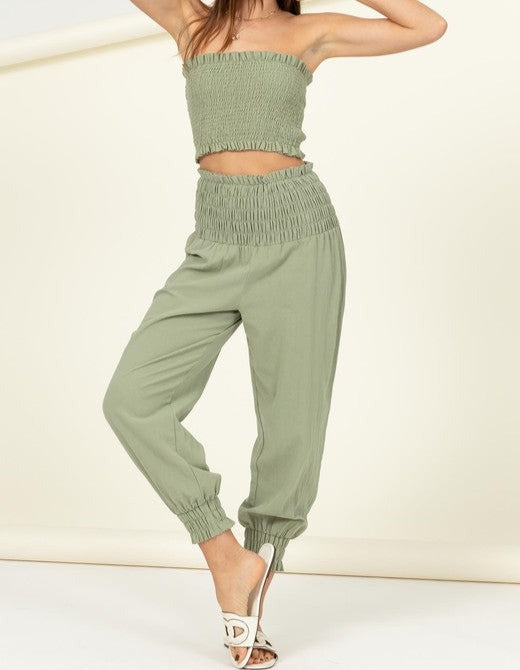 SWEET ROMANCE TOP AND TROUSERS SET